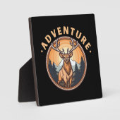 Plaque Photo Cerf - Faune - Camping - Aventure (Recto)