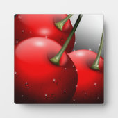 Plaque Photo Cerises avec gouttes de ragoût (Devant)