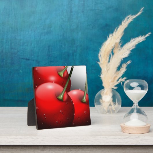 Plaque Photo Cerises avec gouttes de ragoût (Insitu)