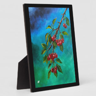 Plaque Photo Cerises Rouges à l'Aube d'Été Peinture par Alfred