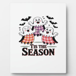 Plaque Photo C'est la saison à carreaux Halloween