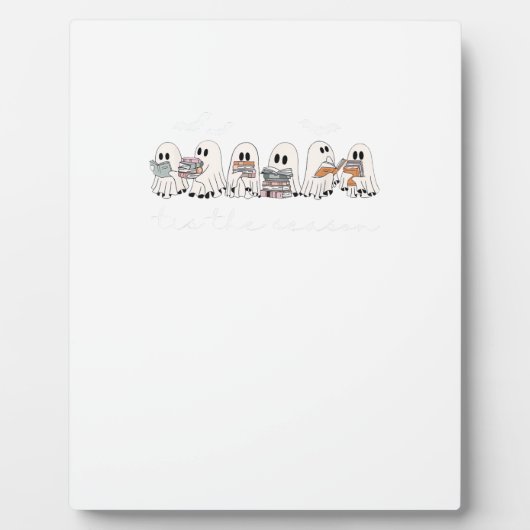 Plaque Photo C'Est La Saison Boo Halloween Lecture Livres Lover (Devant)