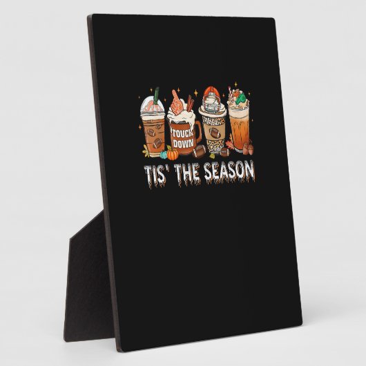 Plaque Photo C'Est La Saison Football Citrouille Épice Hallowee (Côté)