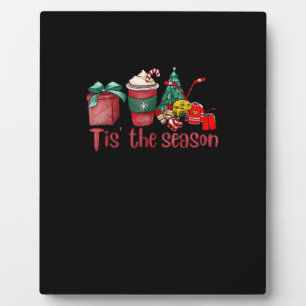 Plaque Photo C'Est La Saison Hockey Coffee Noël Père Noël
