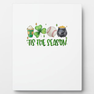 Plaque Photo C'Est La Saison Latte Patricks Day Baseball