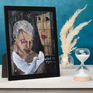 Plaque Photo C'est l'heure de mourir ! Peinture d'Alfred Fox