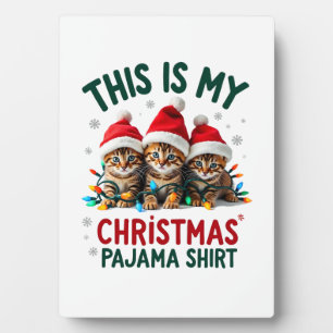 Plaque Photo C'est mon maillot de pyjama de Noël Chaton Amoureu