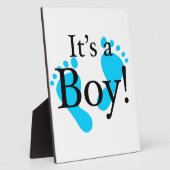 Plaque Photo C'est un garçon - bébé, nouveau-né, fête (Côté)