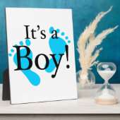 Plaque Photo C'est un garçon - bébé, nouveau-né, fête (Côté)