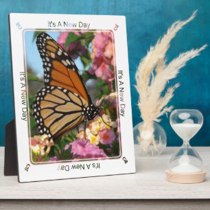 Plaque Photo C'est un jour nouveau (papillon Monarque)