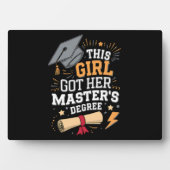 Plaque Photo Cette fille a obtenu sa maîtrise (Devant)