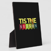 Plaque Photo Cette saison Noël Père Noël drôle tendance (Côté)