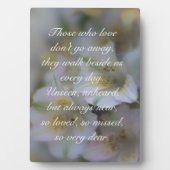 Plaque Photo Ceux qui aiment n'abandonnent pas le poème (Devant)