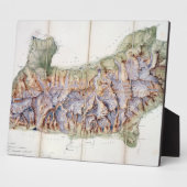 Plaque Photo Chain of Mont Blanc, from an actual survey in (Côté)