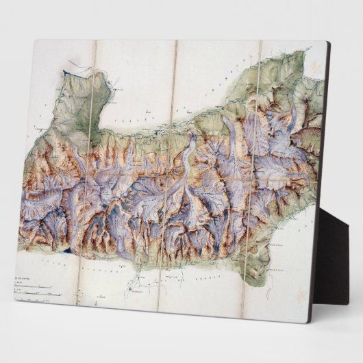 Plaque Photo Chain of Mont Blanc, from an actual survey in (Côté)