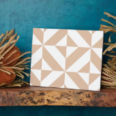 Plaque Photo Chaleureux Beige Géométrique Motif (Côté)