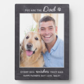 Plaque Photo Chalkboard CHIEN DAD Personnalisé Animaux de compa (Devant)