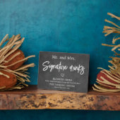 Plaque Photo Chalkboard Faux Signature Drinks Wedding sign  (Côté)
