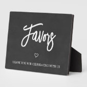 Plaque Photo Chalkboard (faux) Wedding Favors sign Tabletop  (Côté)