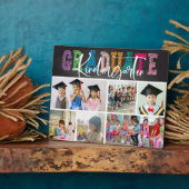 Plaque Photo Chalkboard Kindergarten Graduate Photo Collage (Côté)