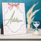 Plaque Photo Chambre de bébé personnalisée pour fille Addison : (Côté)