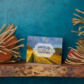 Plaque Photo Champ de blé après récolte (Côté)