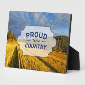 Plaque Photo Champ de blé après récolte (Côté)