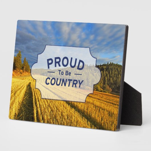 Plaque Photo Champ de blé après récolte (Côté)