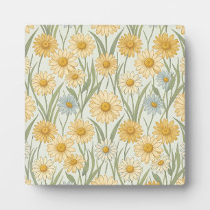 Plaque Photo Champ de marguerites jaunes motif floral sans cout