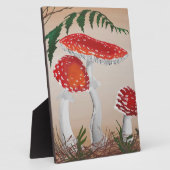 Plaque Photo Champignons botaniques - peinture VR (Côté)