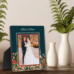 Plaque Photo Champignons des libellules floraux Noms Customisés<br><div class="desc">Amusant Floral Fleur sauvage Mushroom Easel Photo Message Plaque- oeuvre colorée et élégante, parfaite pour les couples. Ces plaques de chevalet photo personnalisées amusantes font de grands cadeaux pour la famille, les amis, les collègues, les enseignants, etc... Le cadeau parfait pour votre Saint Valentin. Des plaques plus modernes, florales et...</div>