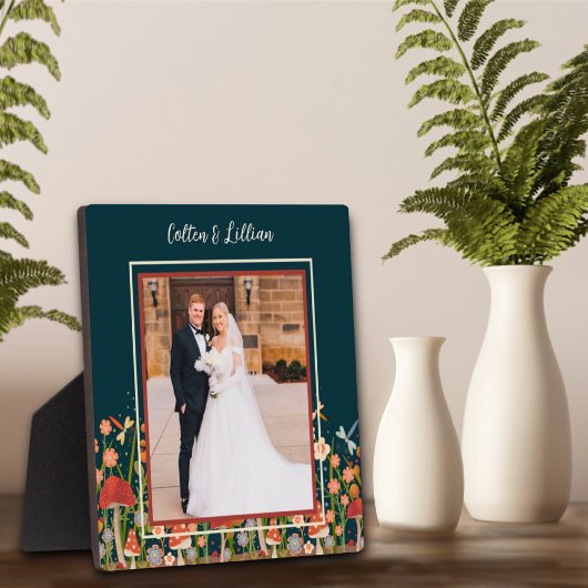 Plaque Photo Champignons des libellules floraux Noms Customisés