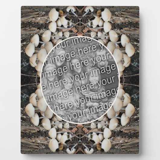 Plaque Photo Champignons sauvages blancs Nature Ajouter votre p (Devant)