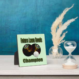 Plaque Photo Champion du Futur Bowls de pelouse,