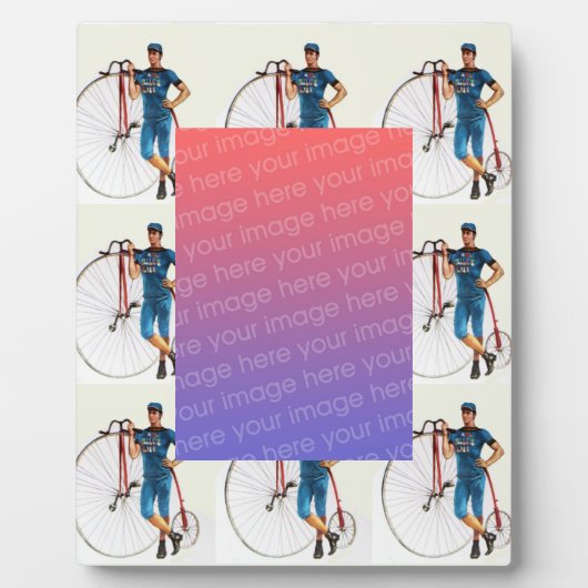 Plaque Photo Championnat vintage de vélo (Devant)