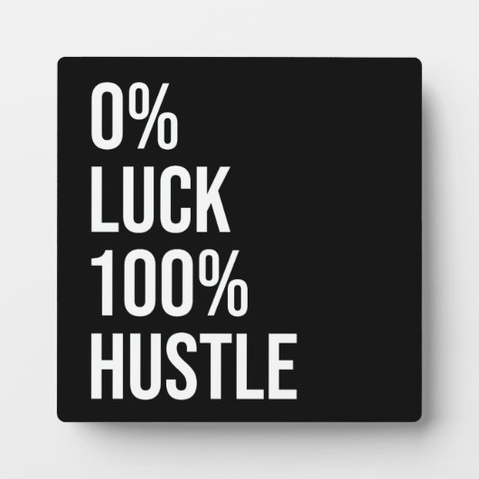 Plaque Photo Chance contre Hustle, Salle de gym, Hustle, Succès (Devant)