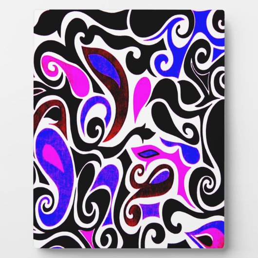 Plaque Photo Changer la couleur Wacky Retro Swirl (Devant)