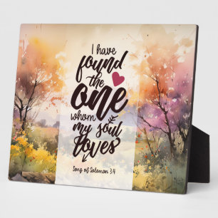Plaque Photo Chanson de Salomon 3:4 J'ai trouvé la Bible unique