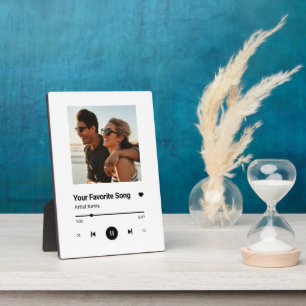 Plaque Photo Chanson personnalisée, chanson favorite, une photo