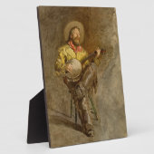 Plaque Photo Chanter Espagnol Cowboy à Banjo jouer à la chanson (Côté)