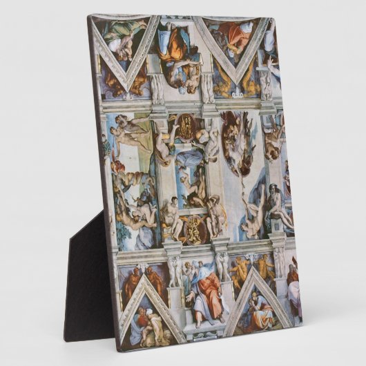 Plaque Photo Chapelle Sixtine Plafond Michelangelo (Côté)