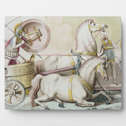 Plaque Photo Charioteers romains, de 'Costumi dei Romani', engr (Devant)