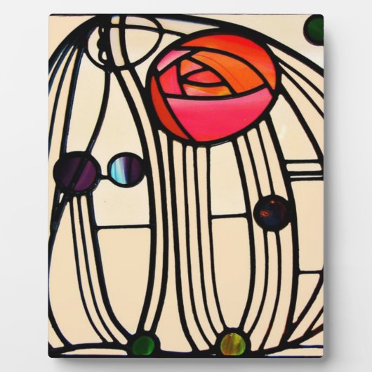 Plaque Photo Charles Rennie Mackintosh Vitrail (Devant)