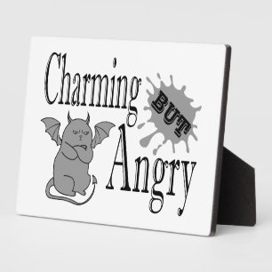 Plaque Photo Charming mais en colère petit chat diable drôle ci