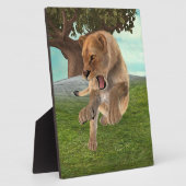 Plaque Photo Chasse à la lionne (Côté)