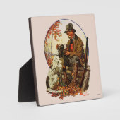 Plaque Photo Chasseur et espagnol (Recto)