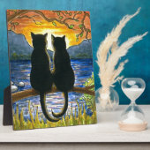 Plaque Photo Chat 582 chats noirs (Côté)