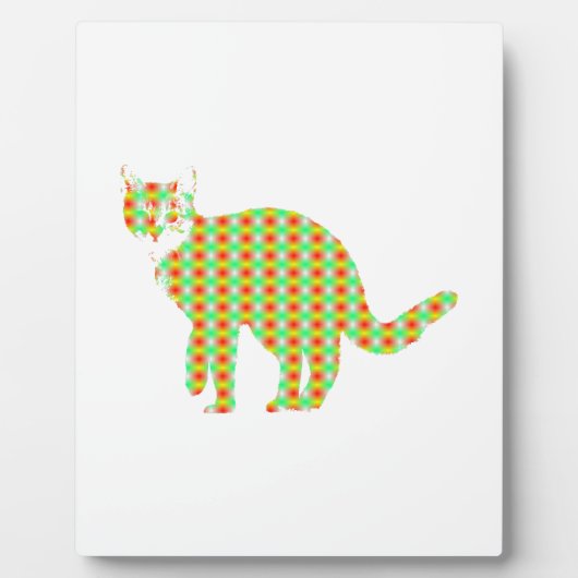 Plaque Photo Chat à motifs (Devant)