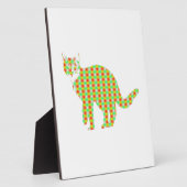 Plaque Photo Chat à motifs (Côté)