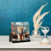 Plaque Photo Chat d'affaires (Insitu)